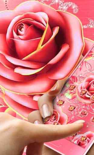 Pink Gold Rose Glitter Romantic Theme 1