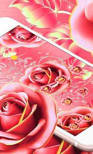 Pink Gold Rose Glitter Romantic Theme 4
