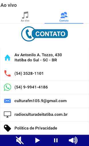 Rádio Cultura - Itatiba do Sul 1