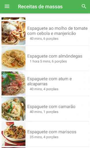 Receitas de massas grátis em portuguesas 1