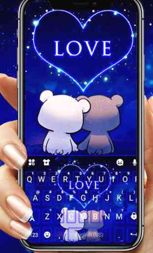 Tema Keyboard Bear Couple Love 1