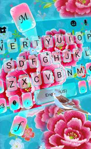 Tema Keyboard Mexican Flower Style 2