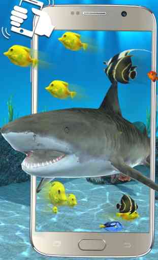 Tema Tubarão 3D (agite para efeito) 2