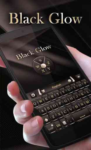 Black Glow GO Keyboard Theme 2