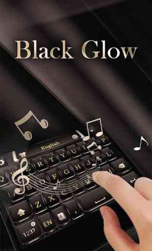 Black Glow GO Keyboard Theme 4