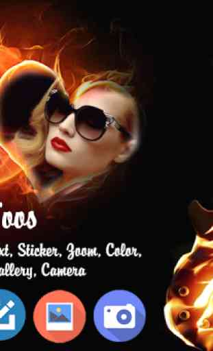 Fire Text Photo Frame : Stickers and Text 4
