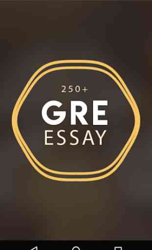 GRE Essay 1