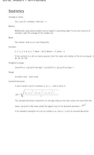 GRE Math Formulas 4