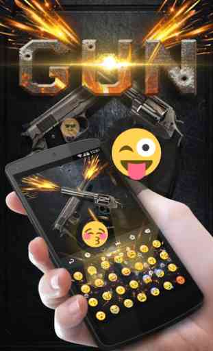 Gun GO Keyboard Theme & Emoji 2