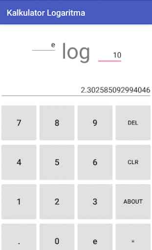 Kalkulator Logaritma 2