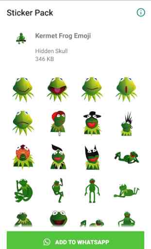 Kermit  Frog Stickers for Whatsapp 1