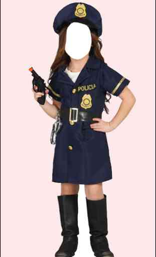 Kids Police Costume For Girls 2