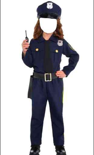 Kids Police Costume For Girls 3