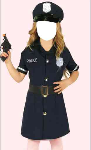 Kids Police Costume For Girls 4