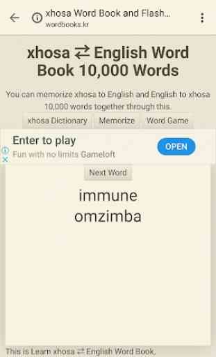 Learn Xhosa to English Word Book 3