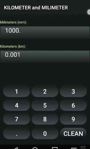 Milimeter and Kilometer (mm & km) Convertor 2