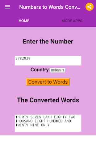 Numbers to Words Converter 3