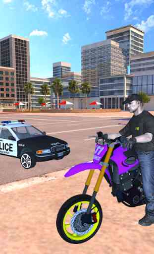 Simulador de motocicleta 3D - fuga da polícia 4