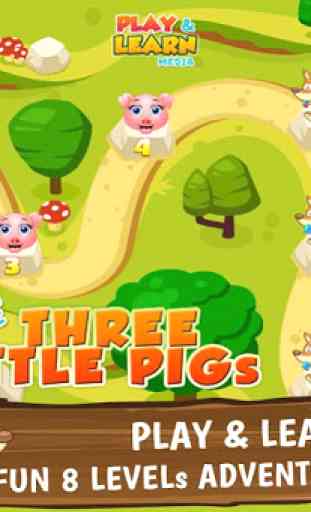 Três Porquinhos - Jogos de Puzzle de Cérebro 1
