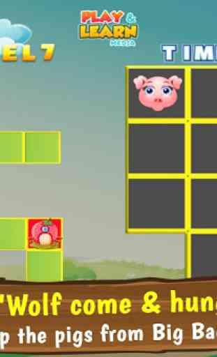 Três Porquinhos - Jogos de Puzzle de Cérebro 3