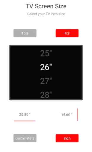 TV Screen size Calculator 2