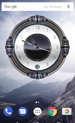 3D Luxury Silver Clock 1