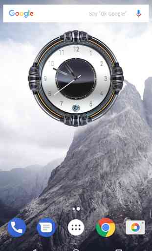 3D Luxury Silver Clock 2