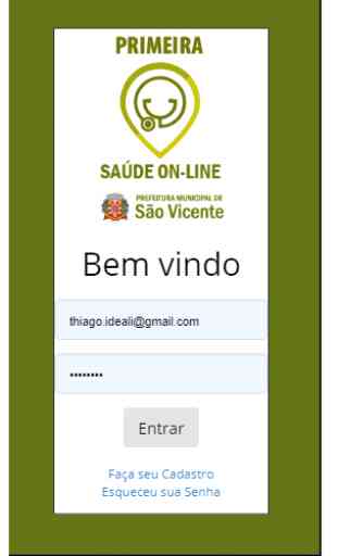 Agendador Municipal de Sáude  - São Vicente-SP 1