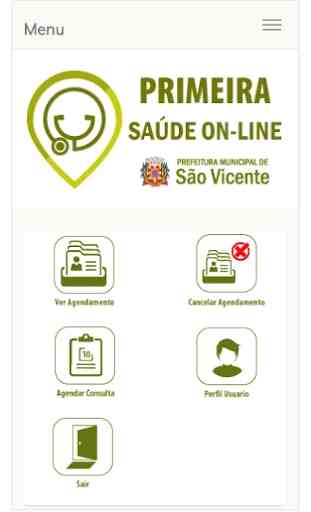 Agendador Municipal de Sáude  - São Vicente-SP 2