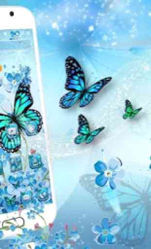 Blue Cherry Butterfly Theme 4