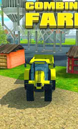 Combine Tractor Farm Sim 1