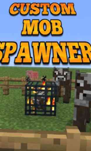 Custom mob spawner MCPE mod. Guide 1