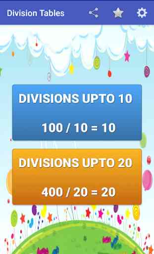 Division Tables 1