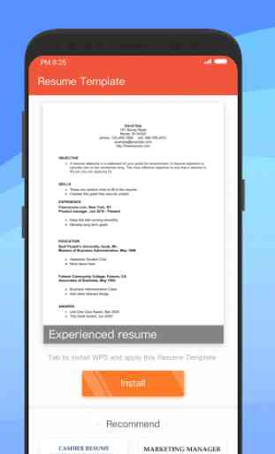 Experienced Resume Example 3