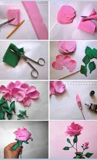 Fazendo flores de papel 2