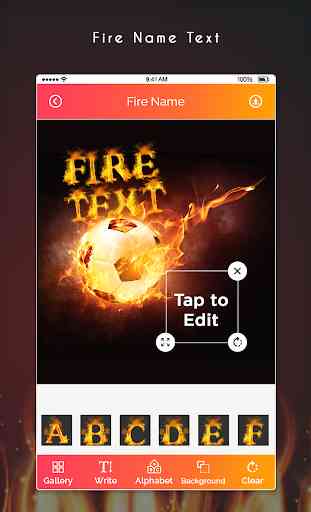 Fire Text Photo Editor 3