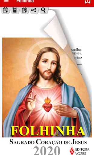 Folhinha do Sagrado Coração de Jesus 1