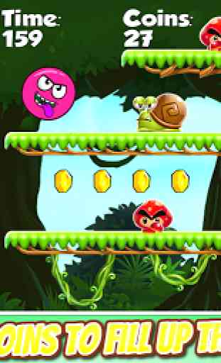 Funny Pink Ball : Adventure Jump For Love 2
