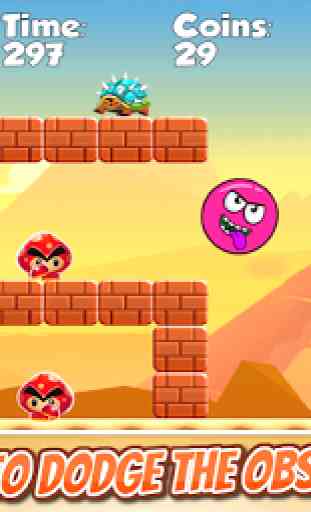 Funny Pink Ball : Adventure Jump For Love 3