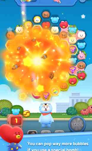 LINE HELLO BT21- Cute bubble-shooting puzzle game! 2