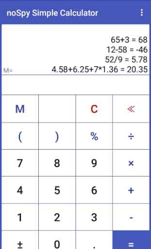noSpy Simple Calculator 1