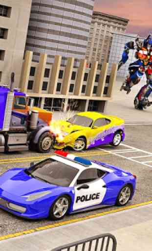 Police Robot Truck Simulation: Shooting Games 2