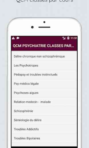 QCM Psychiatrie classés par cours 2