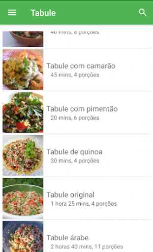 Receitas de Tabule grátis em portuguesas 2