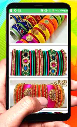 Silk Thread Bangle Design 3