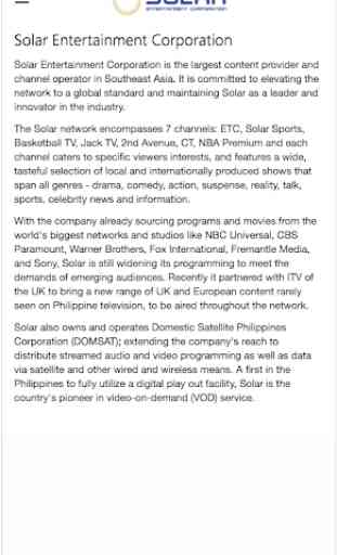 Solar Entertainment 2