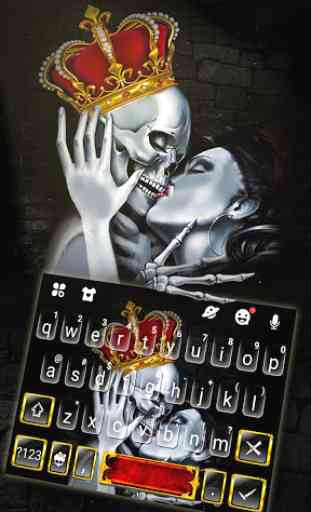 Tema Keyboard Crown Skull Kiss 1