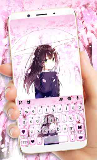 Tema Keyboard Sakura Girl 1
