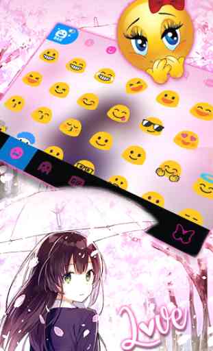 Tema Keyboard Sakura Girl 3