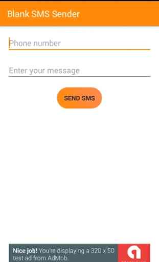 Blank empty SMS sender 1